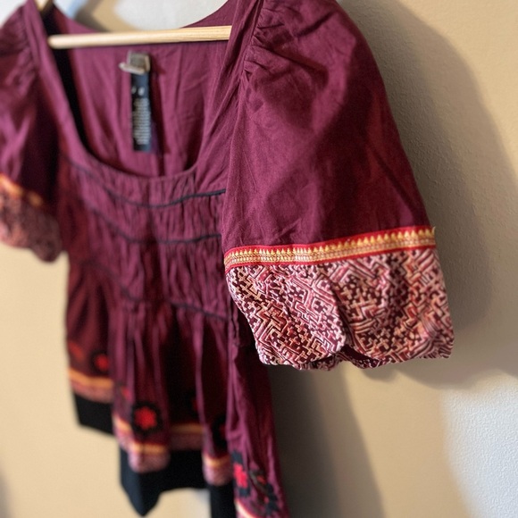 Rare Vintage Anthropologie Lithe Fishermen’s Bridge Peasant Blouse Size 2 - Picture 3 of 9